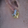 Culturesse Draco Sculptural Puff Earrings (Gold Vermeil)