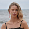 Culturesse Arabella Rouge Beaded Earrings