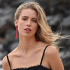 Culturesse Arabella Rouge Beaded Earrings
