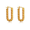 Culturesse Charlee 18K Titanium Twisted Huggie Earrings