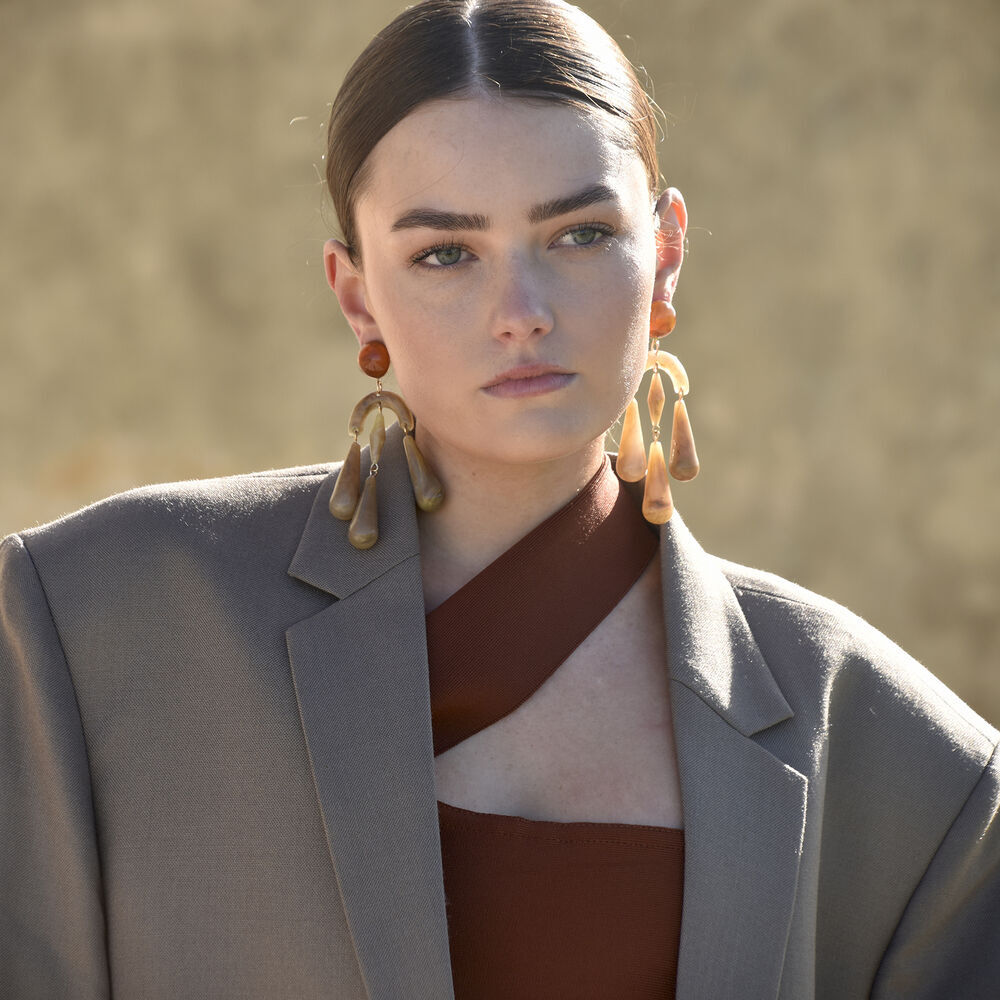 Culturesse Soft Echo Resin Drop Earrings