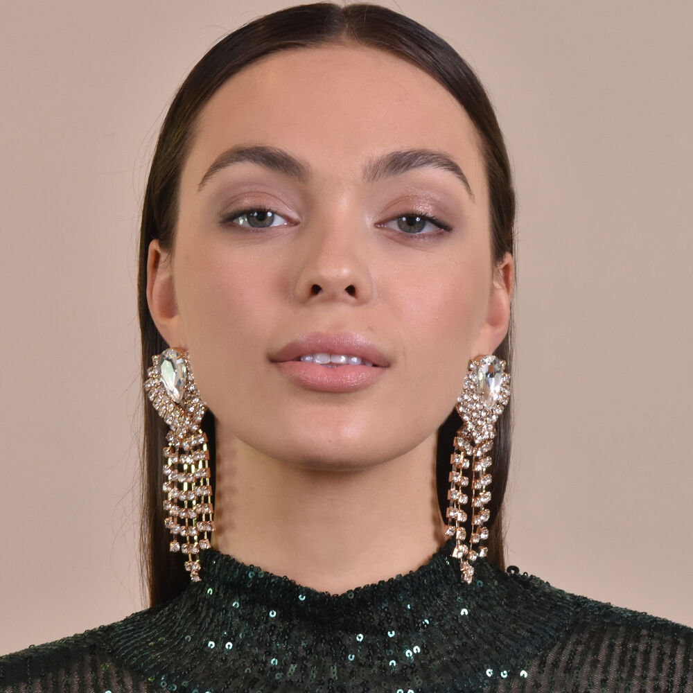 Culturesse Dawn Crystal Diamante Earrings