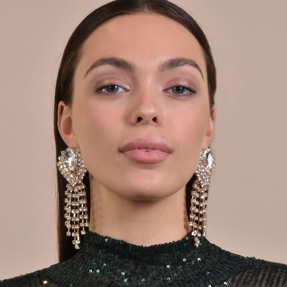 Culturesse Dawn Crystal Diamante Earrings