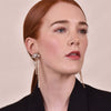 Culturesse Lilie Crystal Tassel Earrings