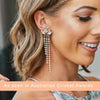 Culturesse Lilie Crystal Tassel Earrings