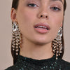 Culturesse Rayne Crystal Diamante Earrings Gold