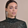 Culturesse Rayne Crystal Diamante Earrings Gold