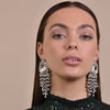 Culturesse Rayne Crystal Diamante Earrings Silver