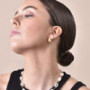 Culturesse Olli Textured Sculpture Huggie Earrings (Gold Vermeil)