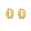 Culturesse Olli Textured Sculpture Huggie Earrings (Gold Vermeil)