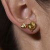 Culturesse Suvi Artsy Rocky Stud Earrings (Gold Vermeil)