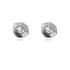 Culturesse Suvi Artsy Rocky Stud Earrings (Silver)