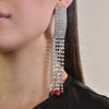 Culturesse Lemaire Catwalk Diamante Tassel Earrings