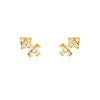 Culturesse Sagittarius Artisan Zirconia Pave Stud Earrings (Gold)
