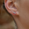 Culturesse Sagittarius Artisan Zirconia Pave Stud Earrings (Silver)