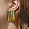 Culturesse Blaine Geo Statement Earrings (Gold)