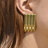 Culturesse Blaine Geo Statement Earrings (Gold)