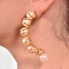 Culturesse Francine 24K Luxury Pearl Sculpture Earrings