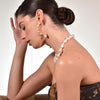 Culturesse Francine 24K Luxury Pearl Sculpture Earrings