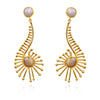 Culturesse Beretta Artisan 24K Coastal Sculpture Earrings