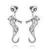 Culturesse Lexi Seahorse Rhinestone Drop Earrings