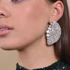 Culturesse Deanna Catwalk Diamante Statement Earrings