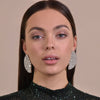 Culturesse Deanna Catwalk Diamante Statement Earrings