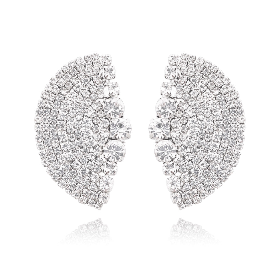 Culturesse Deanna Catwalk Diamante Statement Earrings