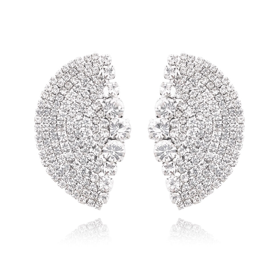 Culturesse Deanna Catwalk Diamante Statement Earrings