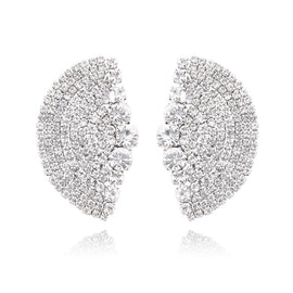 Culturesse Deanna Catwalk Diamante Statement Earrings