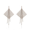 Culturesse Gem Runway Spotlight Mesh Earrings