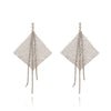 Culturesse Gem Runway Spotlight Mesh Earrings