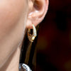 Culturesse Marlowe Artisan Shard-Edge Diamante Huggie Earrings (Gold)