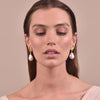 Culturesse Aurelia 24K Baroque Pearl Drop Earrings