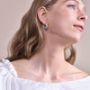 Culturesse Delmare Artsy Sculpture Curve Pearl Earrings