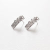 Culturesse Mae Artsy Silver Foil Earrings