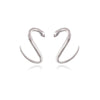 Culturesse Cassidy Artisan Dainty Serpent Earrings - Silver