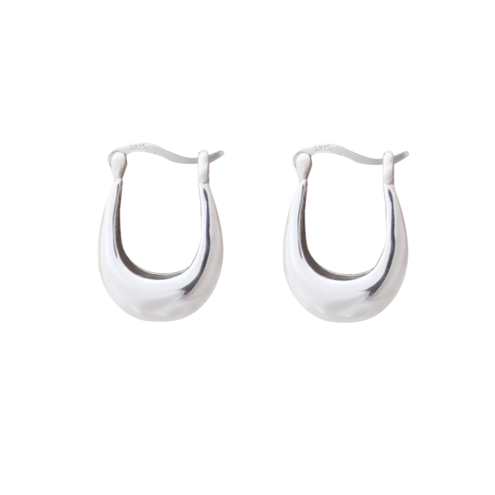 Culturesse Paloma Solid Silver Bowl Earrings