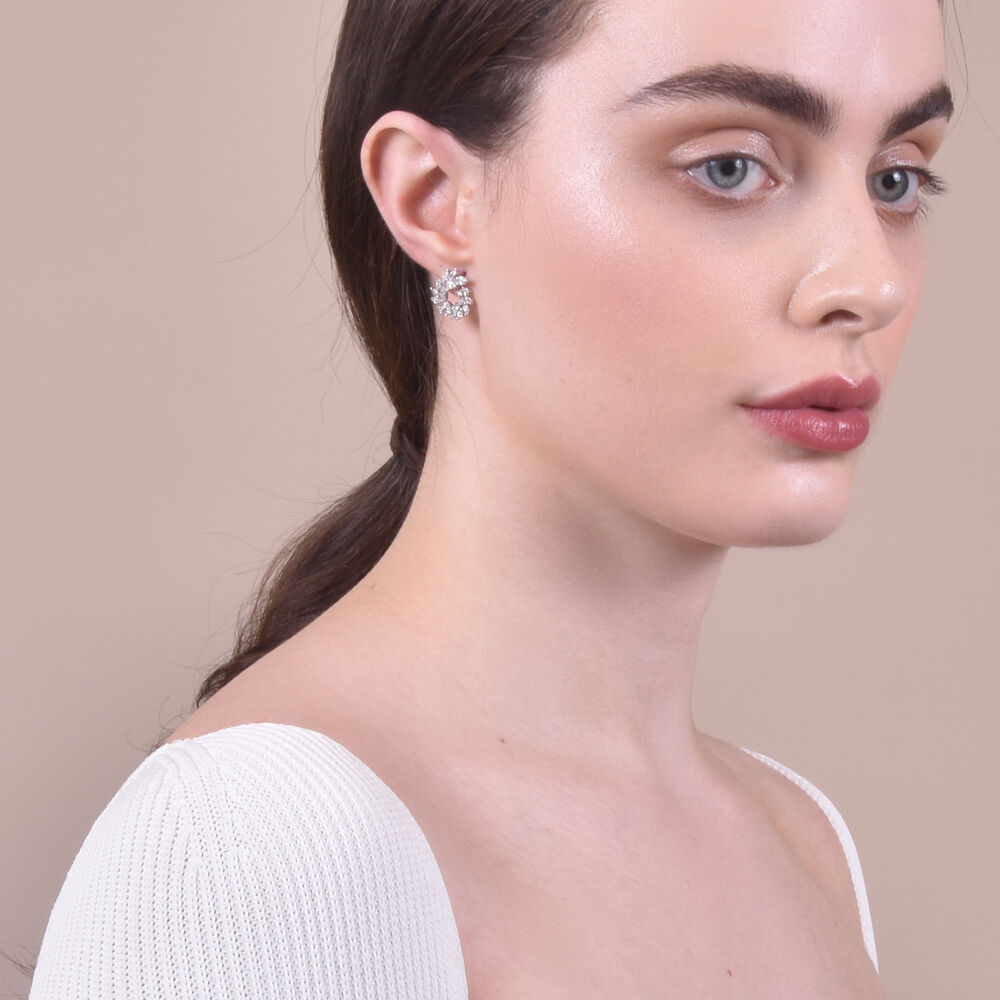 Culturesse Baby Georgia May Crystal Diamante Earrings