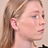 Culturesse Silvi Pearl Leaf Stud Earrings