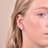 Culturesse Silvi Pearl Leaf Stud Earrings