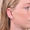 Culturesse Silvi Pearl Leaf Stud Earrings