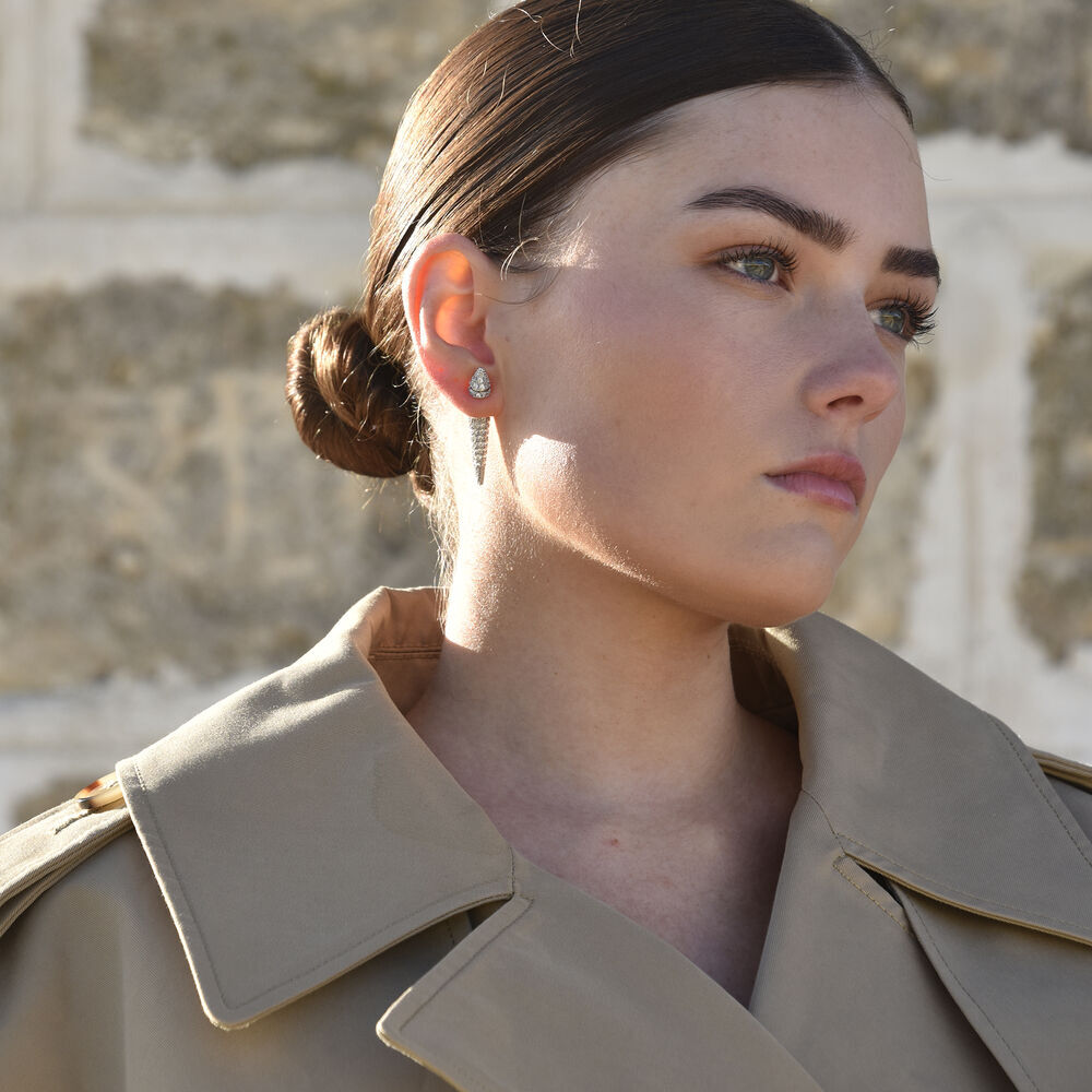 Culturesse Austen Diamante Thorn Earrings