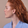 Culturesse Amede Bright Silver Huggie Earrings
