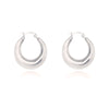 Culturesse Avalynn Classic Hoop Earrings (Silver)