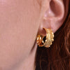 Culturesse Remi Gold Vermeil Textured Earrings