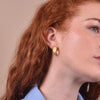 Culturesse Remi Gold Vermeil Textured Earrings