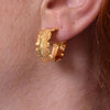 Culturesse Remi Gold Vermeil Textured Earrings