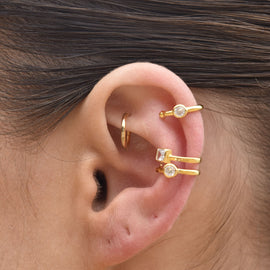 Culturesse Vi Ear Contour Minimalist Cuff Earring (Single Piece)