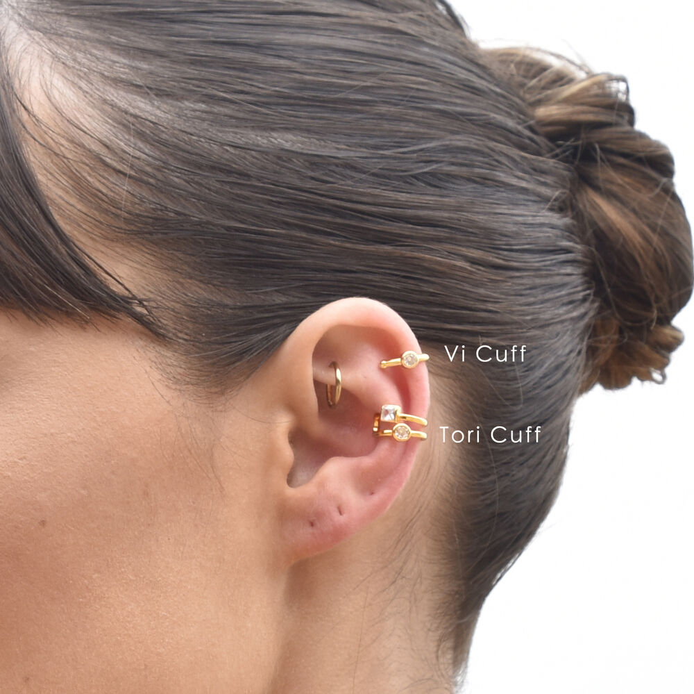 Culturesse Tori Ear Contour Minimalist Cuff Earring (Single Piece)